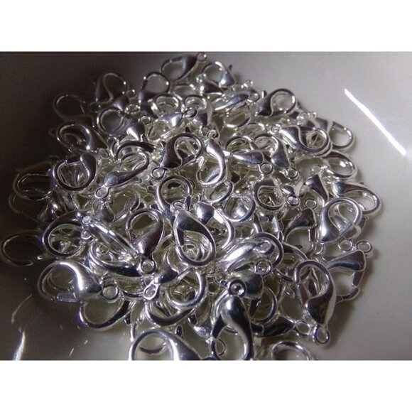 Silver Plated Lobster Clasps - Picture 1 of 3